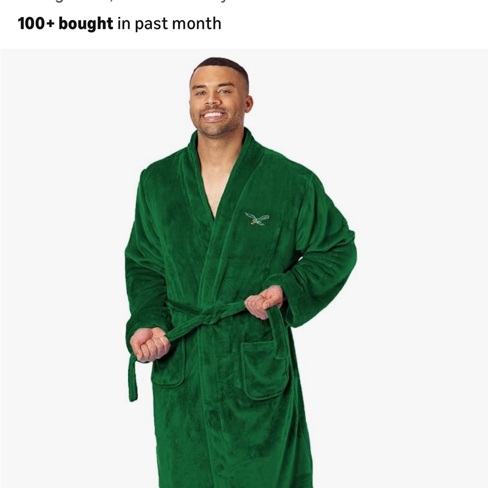 NFL Philadelphia Eagles retro size L Green Men's Robe BN